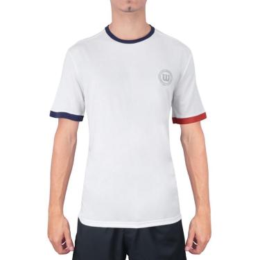 Imagem de Camiseta Wilson Tour Line Branco e Marrom