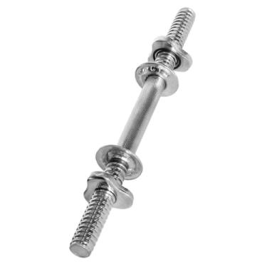 Imagem de Halteres De Academia Barra Rosca 35cm Aço Maciço Suporta 300kg Para Treinos De Musculação (Unidade)