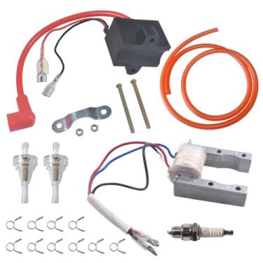 Imagem de jtfrkope Kit de vela de ignição de bobina magnética de ignição CDI de desempenho para bicicleta motorizada de motor de 2 tempos 49cc-80cc