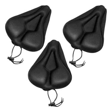 Imagem de kit 3 capas selim banco bicicleta bike preto