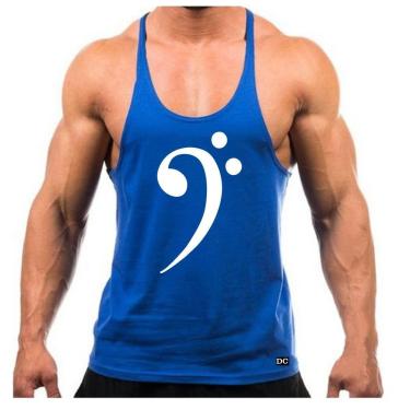 Imagem de Camiseta Regata Cavada Masculina Machão Treino Academia Fitness Nota Musical-Masculino
