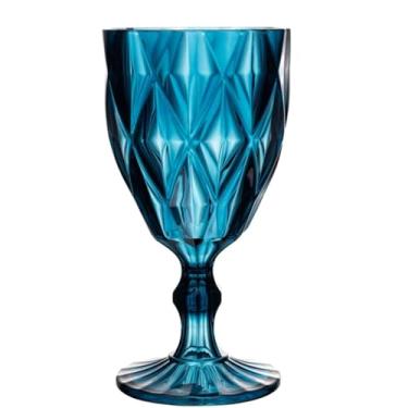 Imagem de Taça de Acrílico 330ml para Água,Vinho 6un Diamond (Azul)