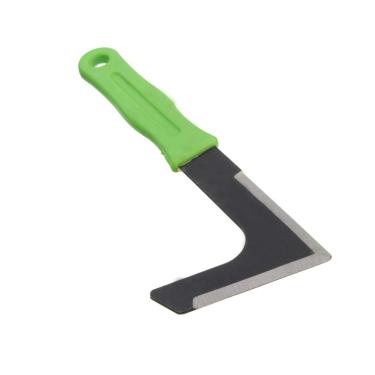 Imagem de Dtacke Faca de metal para jardim e pátio, 2 peças, com cabo de plástico, faca de jardim e pátio, canivete de jardim, ferramenta de remoção de ervas daninhas, ferramenta de remoção de ervas daninhas,