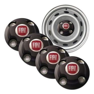 Imagem de Jogo Calotinha Miolo De Roda Fiat Strada Fiorino Aro13 14 15