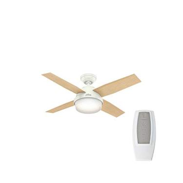 Imagem de Ventilador de Teto Residencial Dante Branco Hunter Fan Oficial 127v