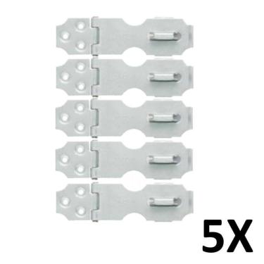 Imagem de Kit 5 Ferrolho Com Porta Cadeado 8,5Cmx3,2Cm Rocha