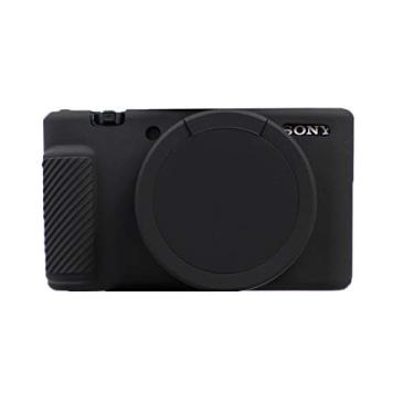 Imagem de Capa de silicone ZV1, capa protetora para câmera TUYUNG compatível com câmeras Vlog Sony ZV-1 ZV1, preta