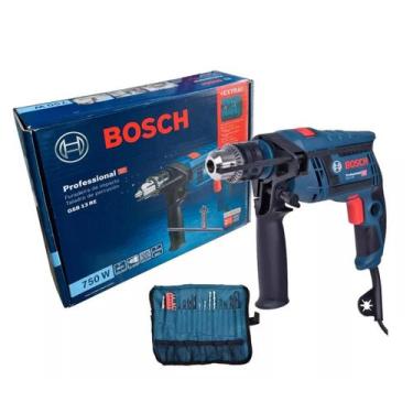 Imagem de Furadeira Impacto Bosch Gsb 13Re 750W + 23 Acessórios - 127V, 110V