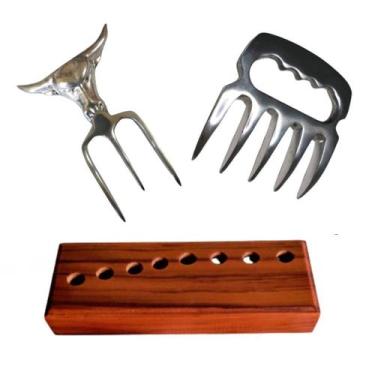 Imagem de Kit Churrasco Tridente + Garra De Urso Grande - Funditex