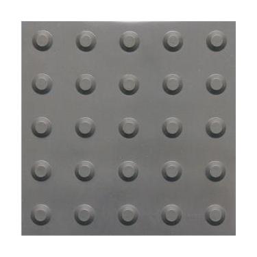 Imagem de piso tátil em pvc 25cm x 25cm 16pçs ou 1m² alerta cinza