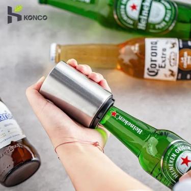 Imagem de Criativo magnético automático abridor de garrafa de cerveja cozinha aç