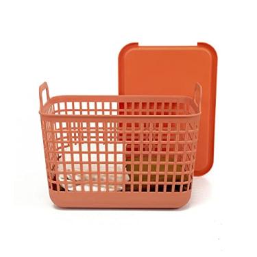 Imagem de Oikos - Cesto Organizador 15L Telado Terracota com Tampa e Alças