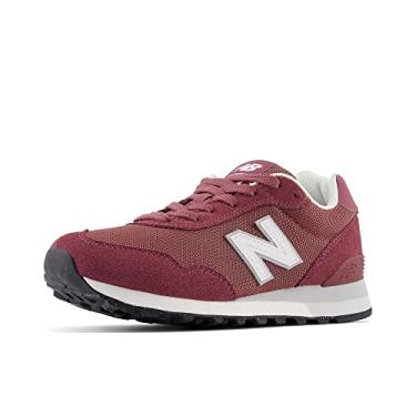 Imagem de New Balance Tênis feminino 515 V3, Borgonha lavada/branco, 6.5