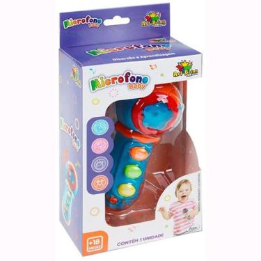 Imagem de Microfone Baby Infantil Luz Som Musical Brinquedo Interativo - Art Bri