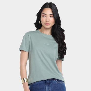 Imagem de Camiseta Calvin Klein Mini Logo Feminina, Verde, M