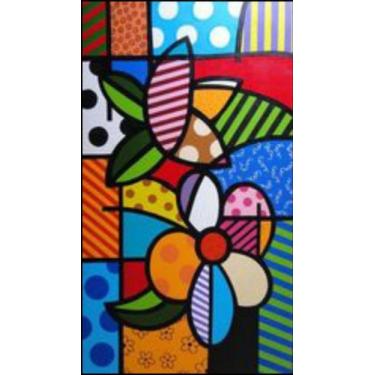 Imagem de Kit De Bordar Completo: TELA PINTADA TALAGARÇA + LÃ + AGULHA +  MANUAL