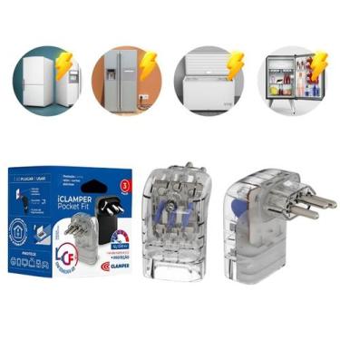 Imagem de Kit 3 - Protetor Contra Raios Surtos para Geladeira e  Freezer - Clamp
