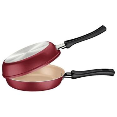 Imagem de Omeleteira tramontina napoli em alumínio com revestimento interno e ex