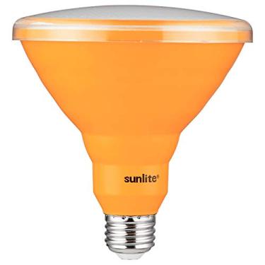 Imagem de Sunlite Lâmpada embutida colorida 81479 LED PAR38, 15 watts (equivalente a 75 W), base média (E26), holofote ETL, âmbar, 1 pacote