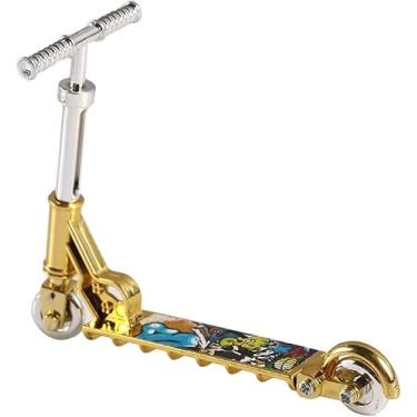 Imagem de Seadiquiet Golden Mini Finger Scooter Two Wheel Scooter Finger Scooters Bike Plastic Fingerboard Skateboard Simulation Decoration