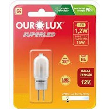 Imagem de Lampada LED G4 Ourolux Bipino 1,2w 12v KIT COM 10, Amarelo