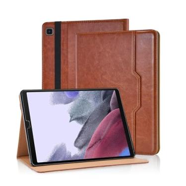 Imagem de Varohix Capa para Samsung Galaxy Tab A7 Lite 2021 de 8,7 polegadas (modelo SM-T227/T225/T220) Suporte de visualização multiângulo com alça de mão, marrom