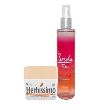 Imagem de Kit Body Splash Deo Tabu 250ML Linda e Desodorante Creme Vanilla Herbí