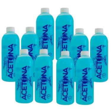 Imagem de Kit com 10 Removedores Acetona Monaly 500ml - MUSA