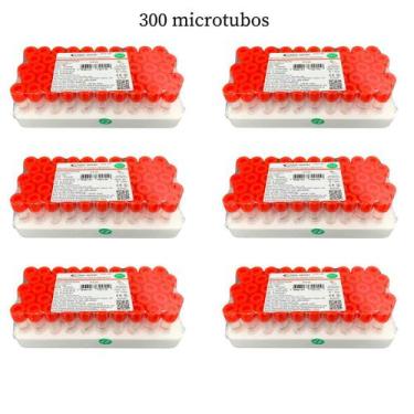 Imagem de Microtubo Ativador De Coleta 0.5ml Tubo Vermelho Com 300 Unidades - LA