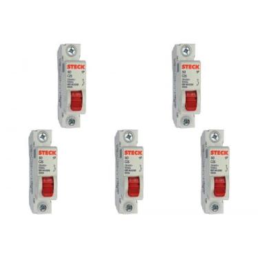 Imagem de Kit C/5 - Disjuntor Steck "Din" Unipolar 25A. C
