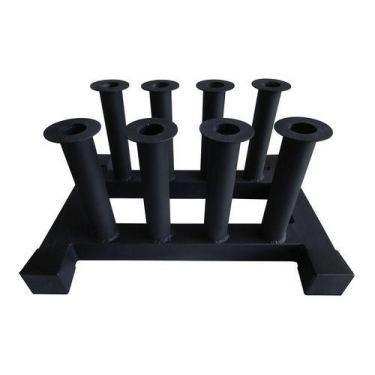 Imagem de Suporte Barra De Chão (8 Barras) Aço E Tubo Pintado - ANILHAS FITNESS,