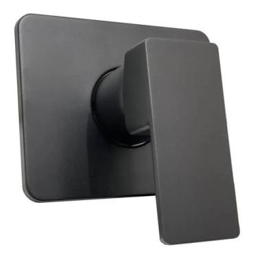 Imagem de Acabamento mono comando p/ ducha higiênica base deca preto - Montelar 