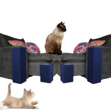 Imagem de Arranhador Para Gato E Protetor Sofá Retrátil De Quina Kit 4 Peças - A