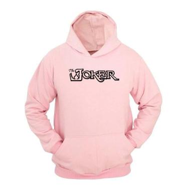 Imagem de Moletom Masculino Canguru Estampa The Joker Com Capuz - Ragor, Rosa, G