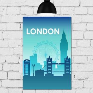 Imagem de Placa Decorativa Londres MDF Cidades Viagem 30x40cm - Quartinhos