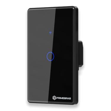 Imagem de Interruptor Smart Wifi Inteligente Touch Primebras 1 Botão Preto
