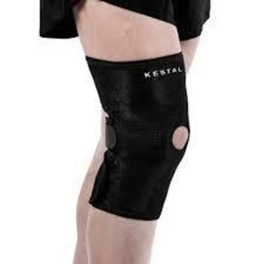 Imagem de Joelheira Ajustável com Reforço Patelar Preta (KSN003) - Kestal