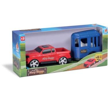 Imagem de Carrinho FURY Horse Ride com Trailer e Cavalo  Cores Sortidas - Orange
