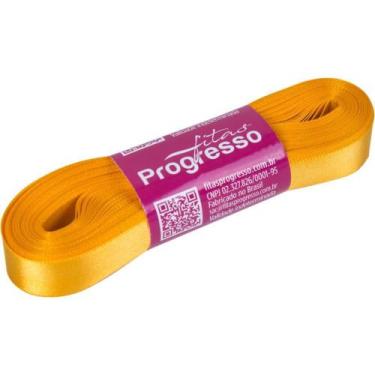Imagem de Fita de Cetim 15MM 10M Amarelo Ouro 038 - Fitas Progresso