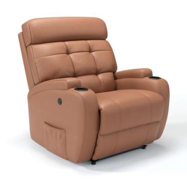 Imagem de Poltrona do Papai Reclinável Elétrica Em Couro Bovino - Modelo Florenç