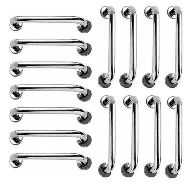 Imagem de Barra de Apoio 40cm Inox Kit 15 Unidades Banheiro Box Idoso Gestante C