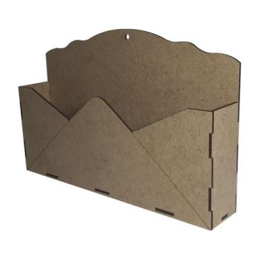 Imagem de Porta Cartas Liso Recortado a Laser 25x16x4,5 Mdf Madeira - ATACADÃO D