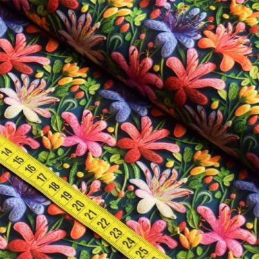 Imagem de Tecido Estampado Para Patchwork - Honey Flower 2 (0,50x1,50) - Fabrica