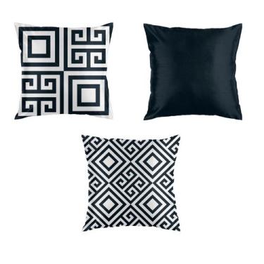 Imagem de Kit 03 Capas de Almofada Decorativa Sofá Grécia Jolitex