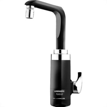 Imagem de Torneira Eletrica Lorenzetti Essence Parede 220V 5500W Preta/Cromada -
