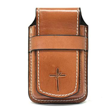 Imagem de Bainha Porta Celular Universal Atrevidu's Country Em Couro, Whisky fé,