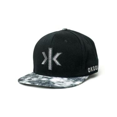 Imagem de Boné Okdok Aba Reta Strapback Preto FullPrint, Preto, UN