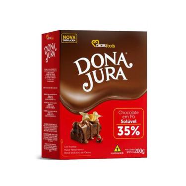 Imagem de Chocolate em pó solúvel 35% cacau 200g dona jura cacau foods  