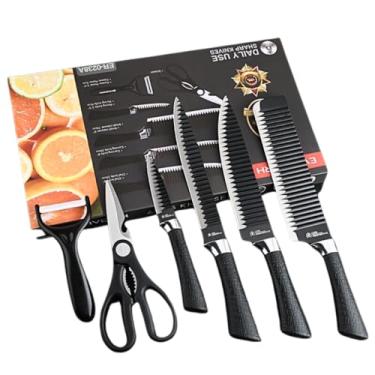 Imagem de Conjunto Jogo de Facas Inox com Descascador E Tesoura 6 Peças CON-6