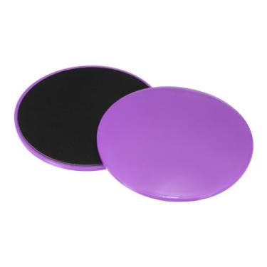 Imagem de PATIKIL Sliders principais para malhar 17,5 cm, 2 pacotes com 2 controles deslizantes de exercícios de dupla face, discos de ginástica, slides de força, discos deslizantes para tapete de academia,